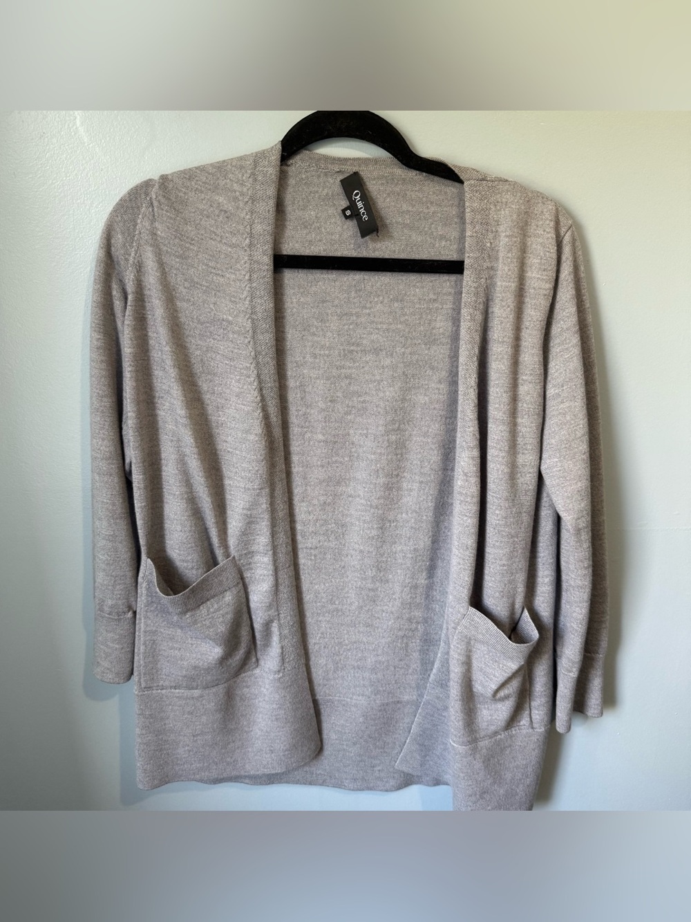 Quince Grey Cardigan Size Small